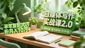 自媒体写作实战课2.0,爆款标题、内容结构、IP打造,半年复制30万粉月入10万+-KJ分享