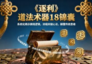 《逐利》道法术器18锦囊，系统化揭示搞钱逻辑，浓缩关键心法，颠覆传统思维（更新）-KJ分享