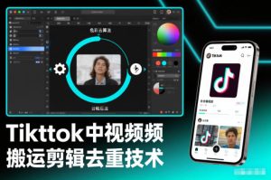 Tiktok中视频纯搬运剪辑去重技术,外来技术,自行测试-KJ分享