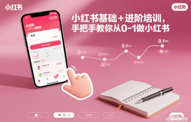 小红书基础+进阶培训,手把手教你从0-1做小红书-KJ分享