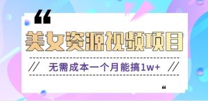 零门槛美女号无脑搬砖项目,无需成本一个月能搞1w+【附图片资源+软件】-KJ分享