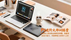 PS进阶大师训练营，从基础工具到商业案例全掌握，具备专业设计能力，月接单收入6000-1.2万-KJ分享