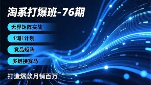 淘系打爆班-76期，无界矩阵实战，1词1计划、竞品矩阵、多链接赛马，打造爆款月销百万-KJ分享