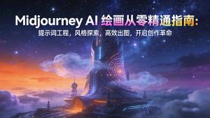 Midjourney AI绘画从零精通指南:提示词工程,风格探索,高效出图,开启创作革命-KJ分享