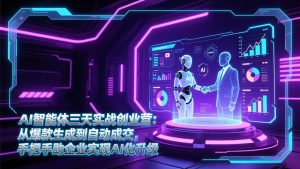 AI智能体三天实战创业营:从爆款生成到自动成交,手把手助企业实现AI化升级-KJ分享