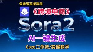 Sora2生成《跨境电商》英文短视频,实操搭建教学课,通俗易懂,包教包会-KJ分享