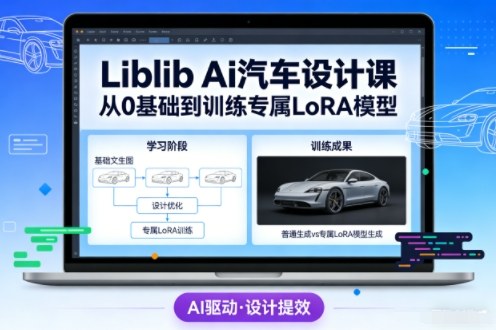 Liblib Ai汽车设计课，从0基础文生图，到教你训练专属设计和风格LoRA模型-KJ分享