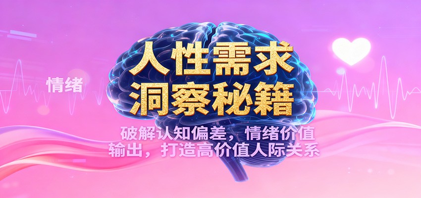 人性需求洞察秘籍，破解认知偏差，情绪价值输出，打造高价值人际关系-KJ分享