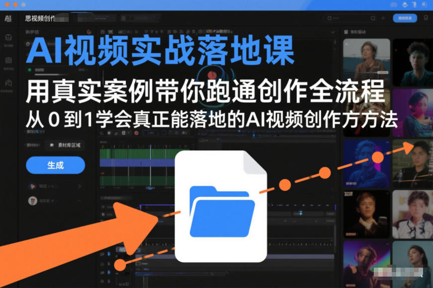 AI视频实战落地课，用真实案例带你跑通创作全流程，从0到1学会真正能落地的AI视频创作方法-KJ分享