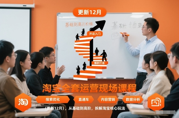 淘宝全套运营现场课程(更新12月),从基础到高阶,拆解淘宝核心玩法-KJ分享