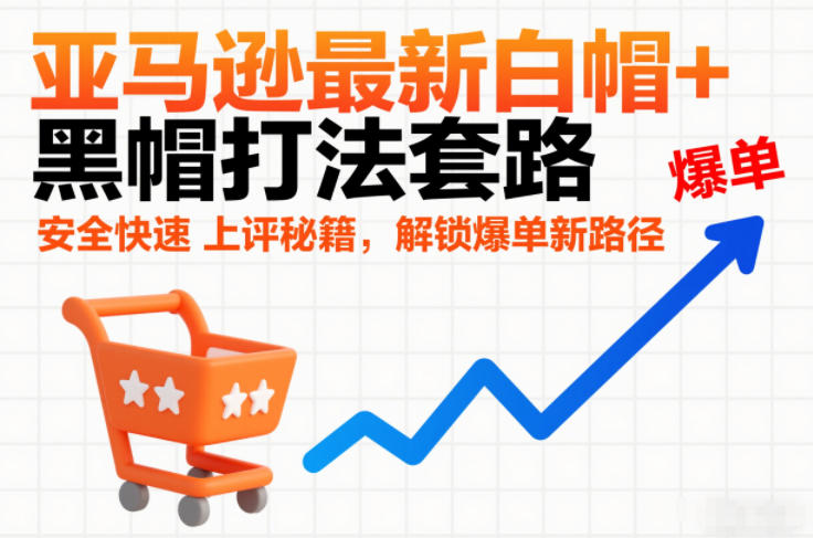 亚马逊最新白帽+黑帽打法套路，安全快速上评秘籍，解锁爆单新路径-KJ分享