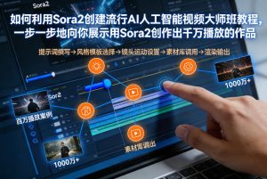 如何利用Sora2创建流行AI人工智能视频大师班,一步一步地向你展示用Sora2创作出千万播放的作品-KJ分享