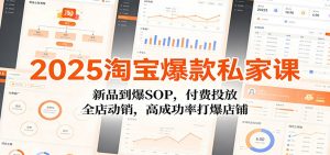 2025淘宝爆款私家课：新品到爆SOP，付费投放，全店动销，高成功率打爆店铺-KJ分享