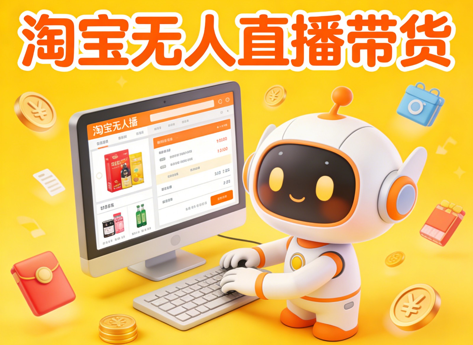 淘宝无人直播带货，24小时自动卖货，月佣金1W+，不违规不封号，不用露脸-KJ分享
