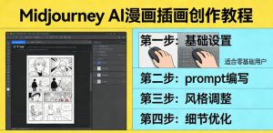 利用Midjourney AI人工智能轻松创作漫画插画教程,零基础创作完整漫画插画-KJ分享