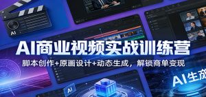 AI商业视频实战训练营：脚本创作+原画设计+动态生成，解锁商单变现-KJ分享