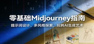 零基础Midjourney指南:提示词设计、多风格探索,玩转AI生成艺术-KJ分享