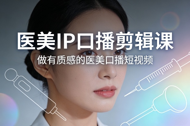 医美IP口播剪辑课，做有质感的医美口播短视频-KJ分享