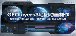 GEOlayers3地图动画制作:从基础操作到特效制作,手把手教你做专业地图动画-KJ分享