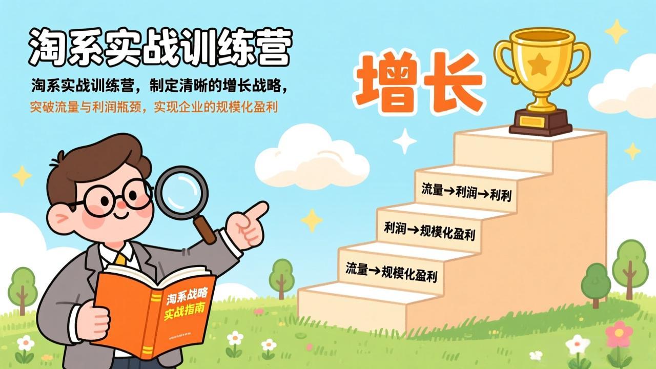 淘系实战训练营(更新)，制定清晰的增长战略，突破流量与利润瓶颈，实现企业的规模化盈利-KJ分享