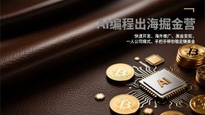 AI编程出海掘金营:快速开发、海外推广、美金变现,一人公司模式,手把手带你稳定赚美金-KJ分享
