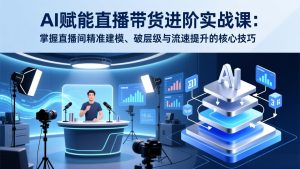 AI赋能直播带货进阶实战课:掌握直播间精准建模、破层级与流速提升的核心技巧-KJ分享
