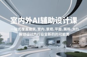 室内外AI设计课,一站式覆盖建筑、室内、景观、平面、展陈五大热门品类,解锁设计行业的全新可能-KJ分享
