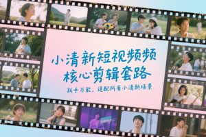 小清新短视频核心剪辑套路，新手万能，适配所有小清新场景-KJ分享