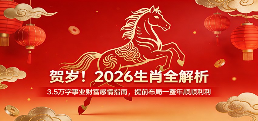 贺岁！2026生肖全解析，3.5万字事业财富感情指南，提前布局一整年顺顺利利-KJ分享