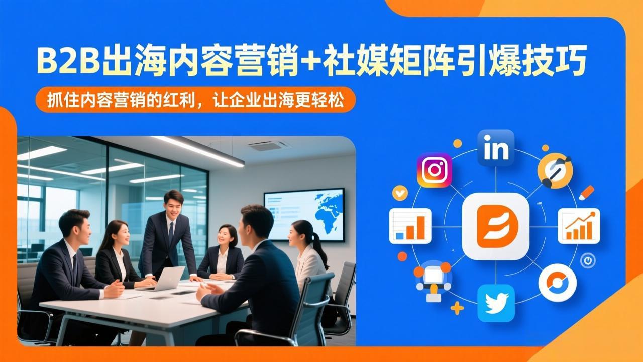 B2B出海内容营销+社媒矩阵引爆技巧：抓住内容营销的红利，让企业出海更轻松-KJ分享