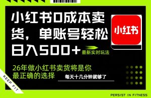 小红书0成本AI卖货,单账号轻松日入500+,完全托管AI,可矩阵放大-KJ分享