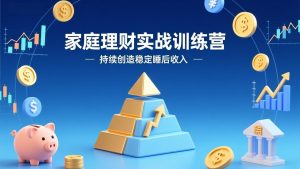 家庭理财实战训练营:从0到1建体系,三阶进阶层层递进,助你持续创造稳定睡后收入-KJ分享