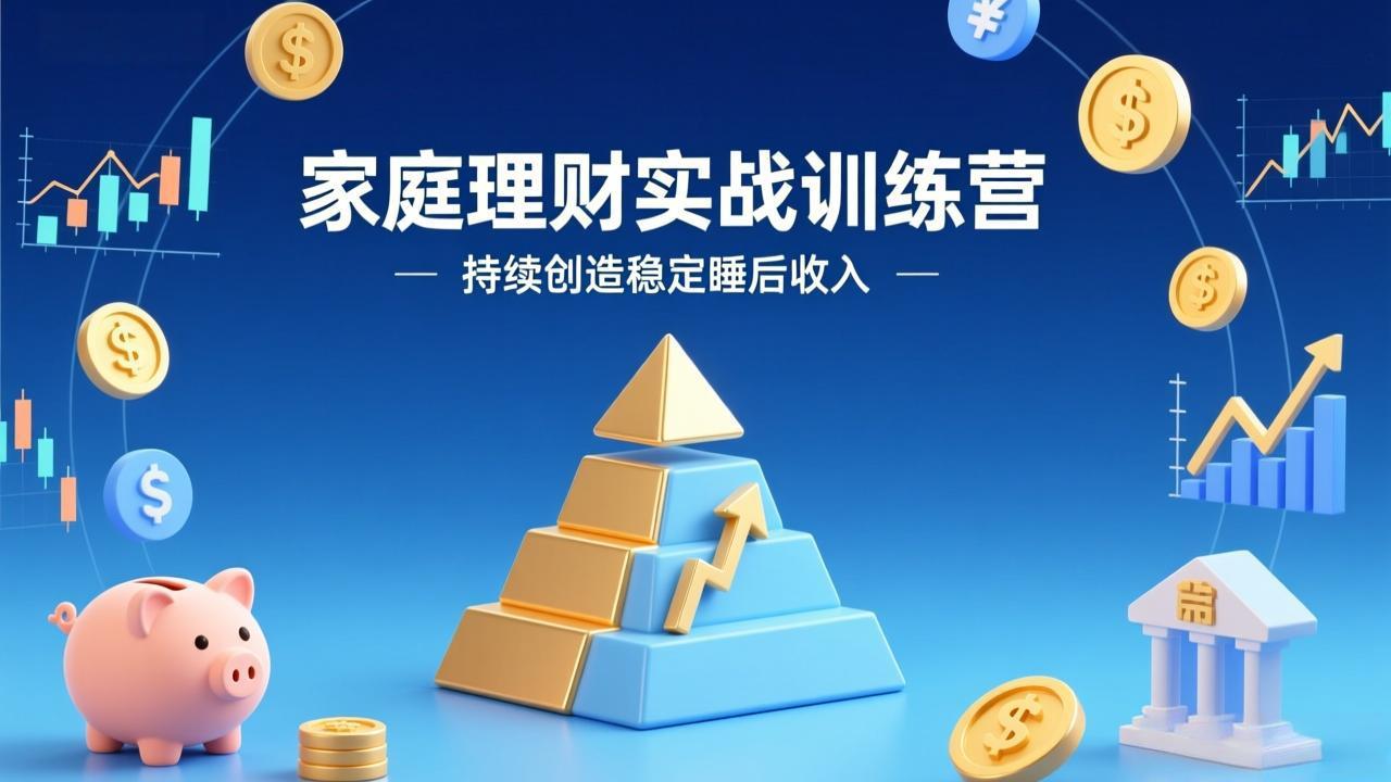 家庭理财实战训练营：从0到1建体系，三阶进阶层层递进，助你持续创造稳定睡后收入-KJ分享