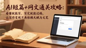 AI短篇+网文通关攻略：看懂就能写、写完就能过稿，让写作变现不再依赖天赋与文笔-KJ分享