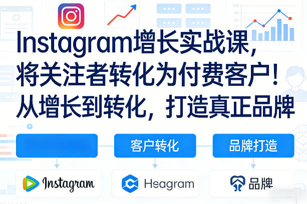 Instagram增长实战课，将关注者转化为付费客户！从增长到转化，打造真正品牌（双语字幕）-KJ分享