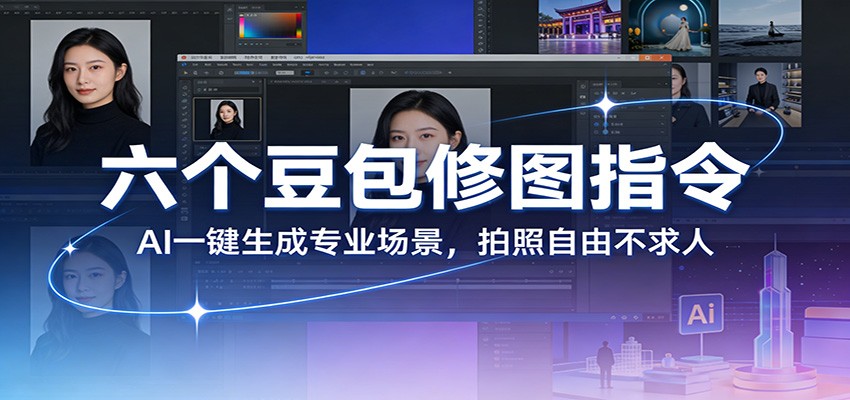 六个豆包修图指令：AI 一键生成专业场景，拍照自由不求人-KJ分享