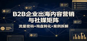B2B企业出海内容营销与社媒矩阵:流量密码+询盘转化+案例拆解-KJ分享