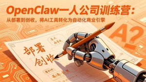 OpenClaw一人公司训练营:从部署到创收,将AI工具转化为自动化商业引擎-KJ分享