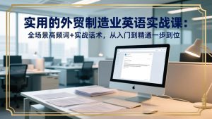 实用的外贸制造业英语实战课:全场景高频词+实战话术,从入门到精通一步到位-KJ分享
