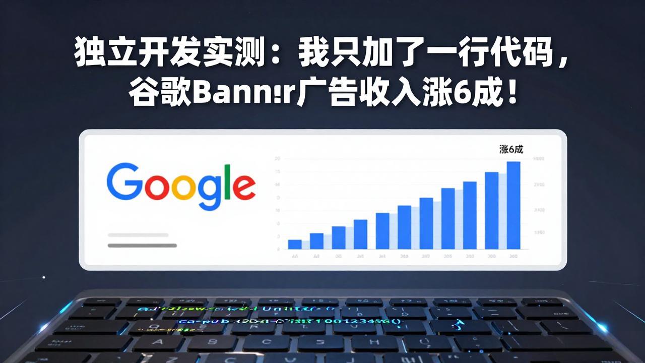 付费文章：独立开发实测：我只加了一行代码，谷歌Banner广告收入涨6成！-KJ分享