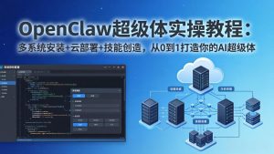 OpenClaw-小龙虾 超级体实操教程:多系统安装+云部署+技能创造,从0到1打造你的AI超级体-KJ分享