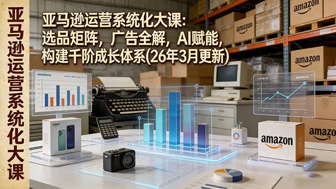 亚马逊运营系统化大课：选品矩阵，广告全解，AI赋能，构建千阶成长体系(26年3月更新)-KJ分享