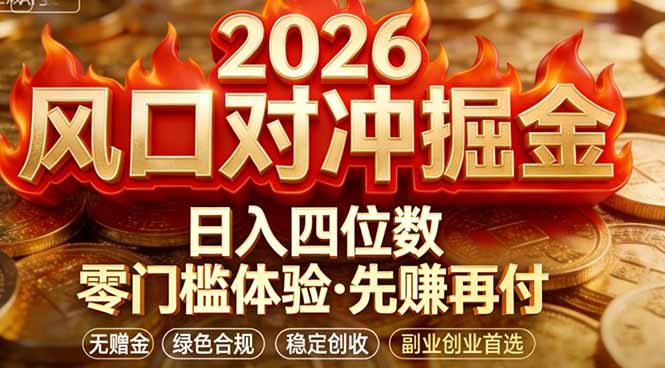 2026美金对冲套利，无赠金对冲策略保驾护航，低门槛易上手实操。单人单日收益2000+-KJ分享