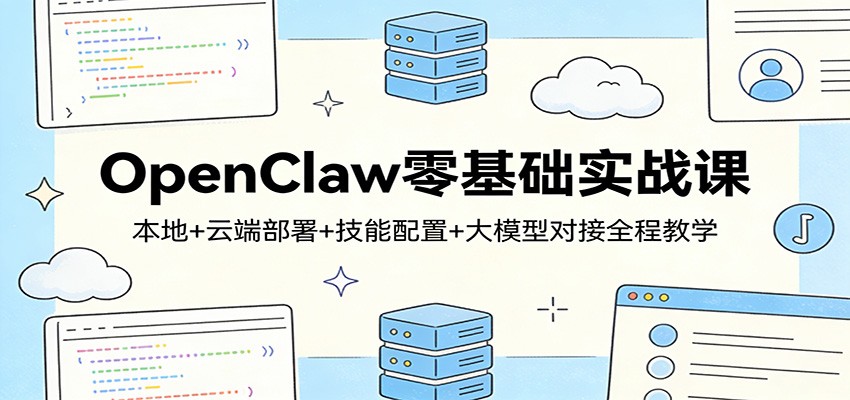 OpenClaw零基础实战课：本地+云端部署+技能配置+大模型对接全程教学-KJ分享