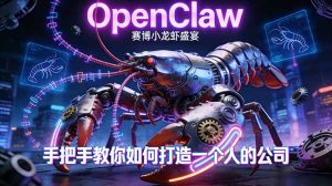 OpenClaw,小龙虾-从产品到爆款的成长之路,手把手教你如何打造一个人的公司-KJ分享