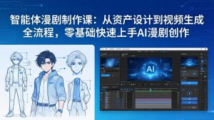 智能体漫剧制作课：从资产设计到视频生成全流程，零基础快速上手AI漫剧创作-KJ分享