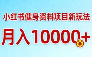 小红书健身资料项目最新玩法，月入10000＋，收益潜力可以无限放大-KJ分享