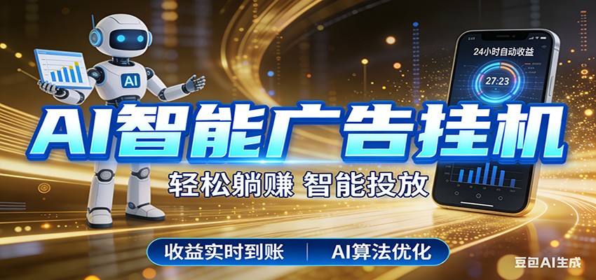 智能广告挂机新时代，利用碎片化时间实现稳定被动收益，AI帮你持续盈利-KJ分享