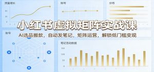 小红书虚拟矩阵实战课：AI选品搬款，自动发笔记，矩阵运营，解锁低门槛变现-KJ分享