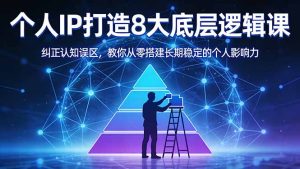 付费文章：个人IP打造8大底层逻辑课：纠正认知误区，教你从零搭建长期稳定的个人影响力-KJ分享